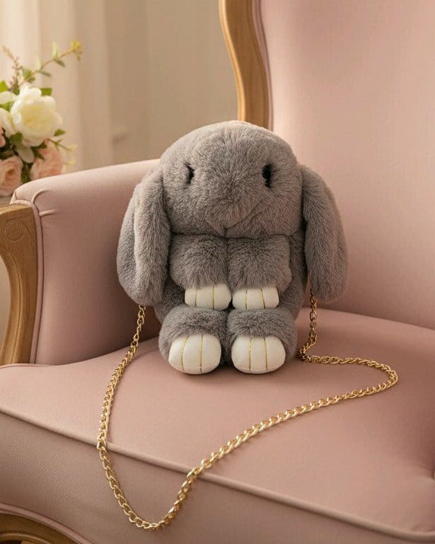 Sac peluche lapin – sac à main ou sac bandoulière doux et moelleux