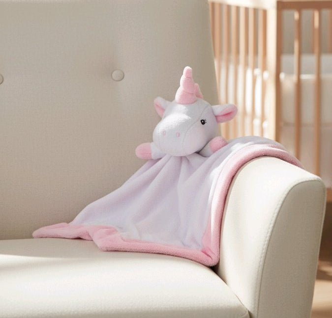 Doudou naissance Licorne Rose