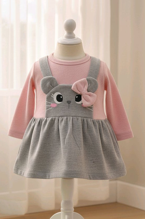 Robe souris mignonne avec nœud