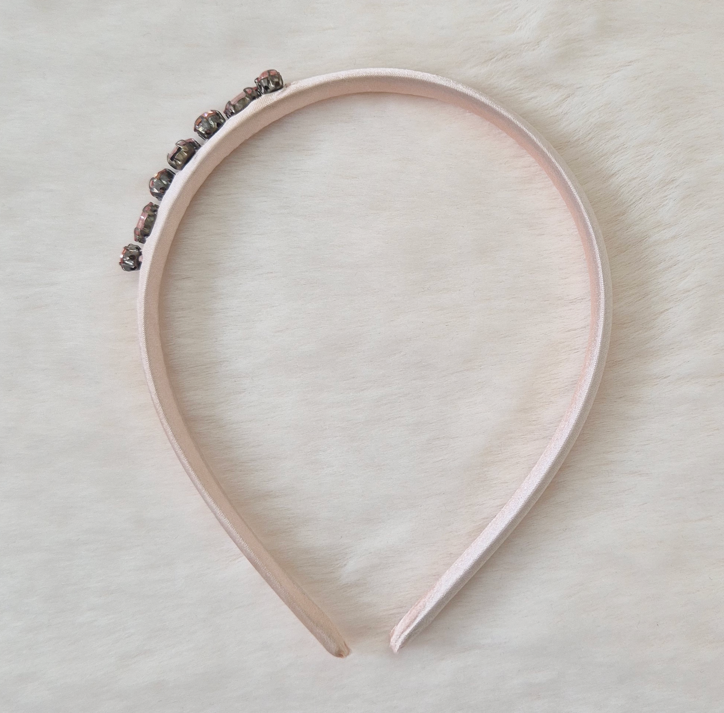 Robe de cérémonie fille à pois avec strass et serre-tête assorti Au palais des rêves