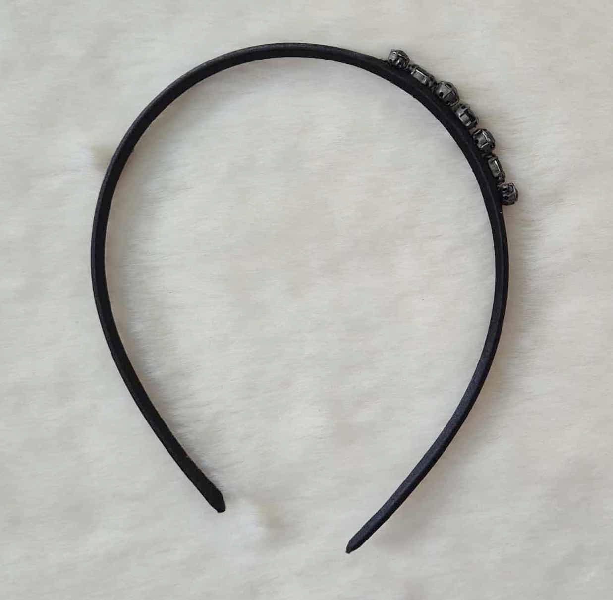 Robe de cérémonie fille à pois avec strass et serre-tête assorti Au palais des rêves