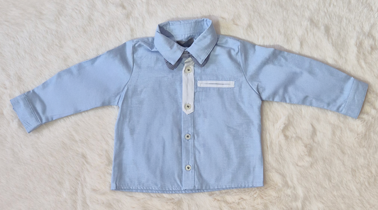 Chemise élégante bleu clair avec noeud papillon Au palais des rêves