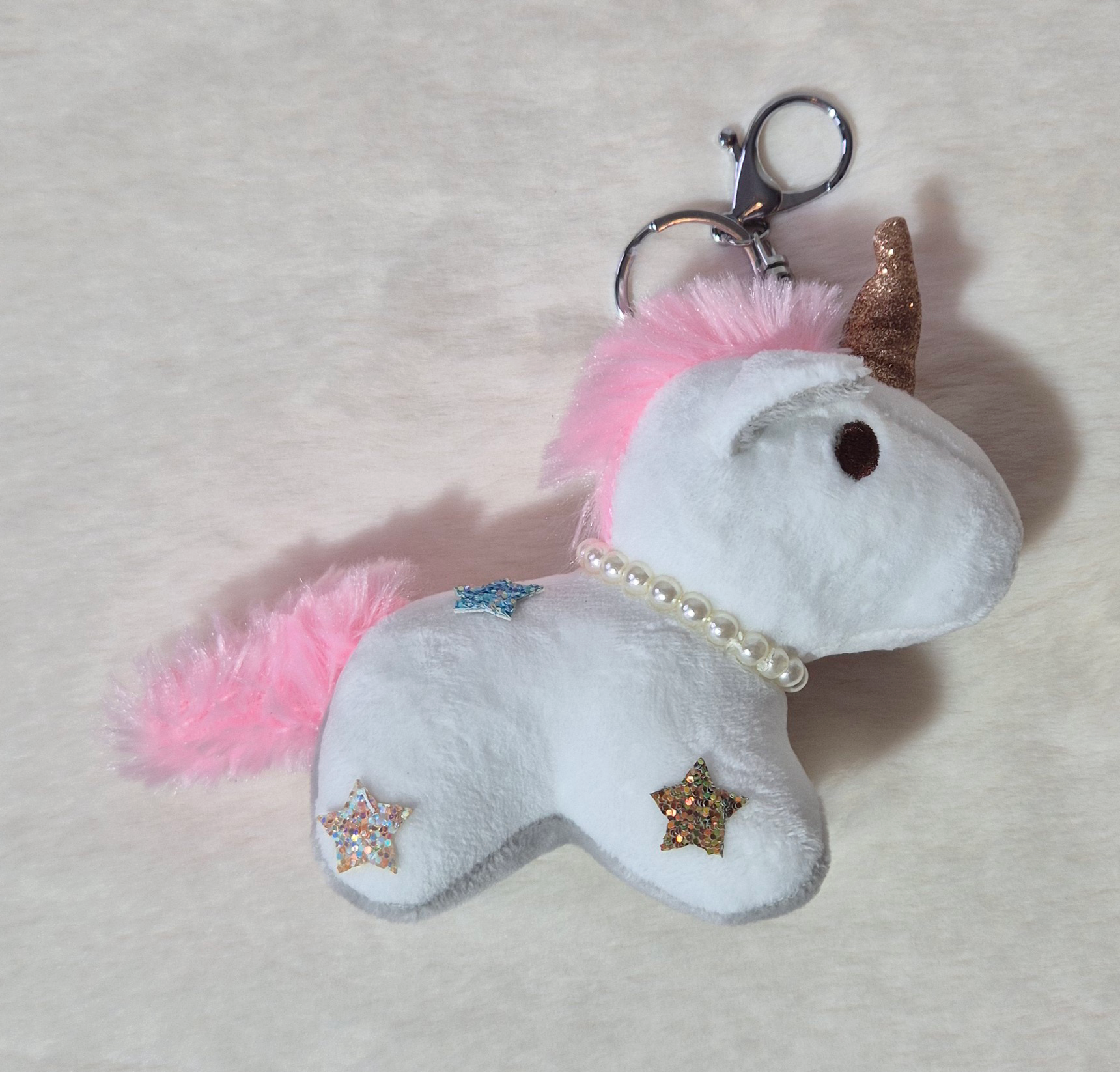 Porte-clés licorne peluche Au palais des rêves