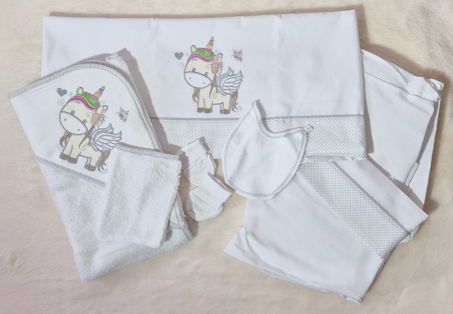 Coffret Naissance Licorne - 8 pièces Au palais des rêves