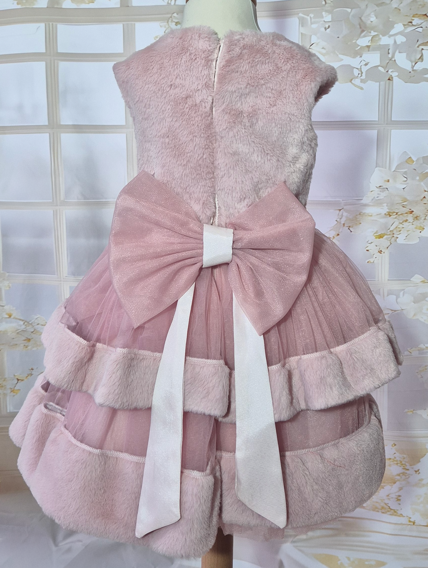 Robe de cérémonie fille avec cœur à sequins et sac assorti Au palais des rêves