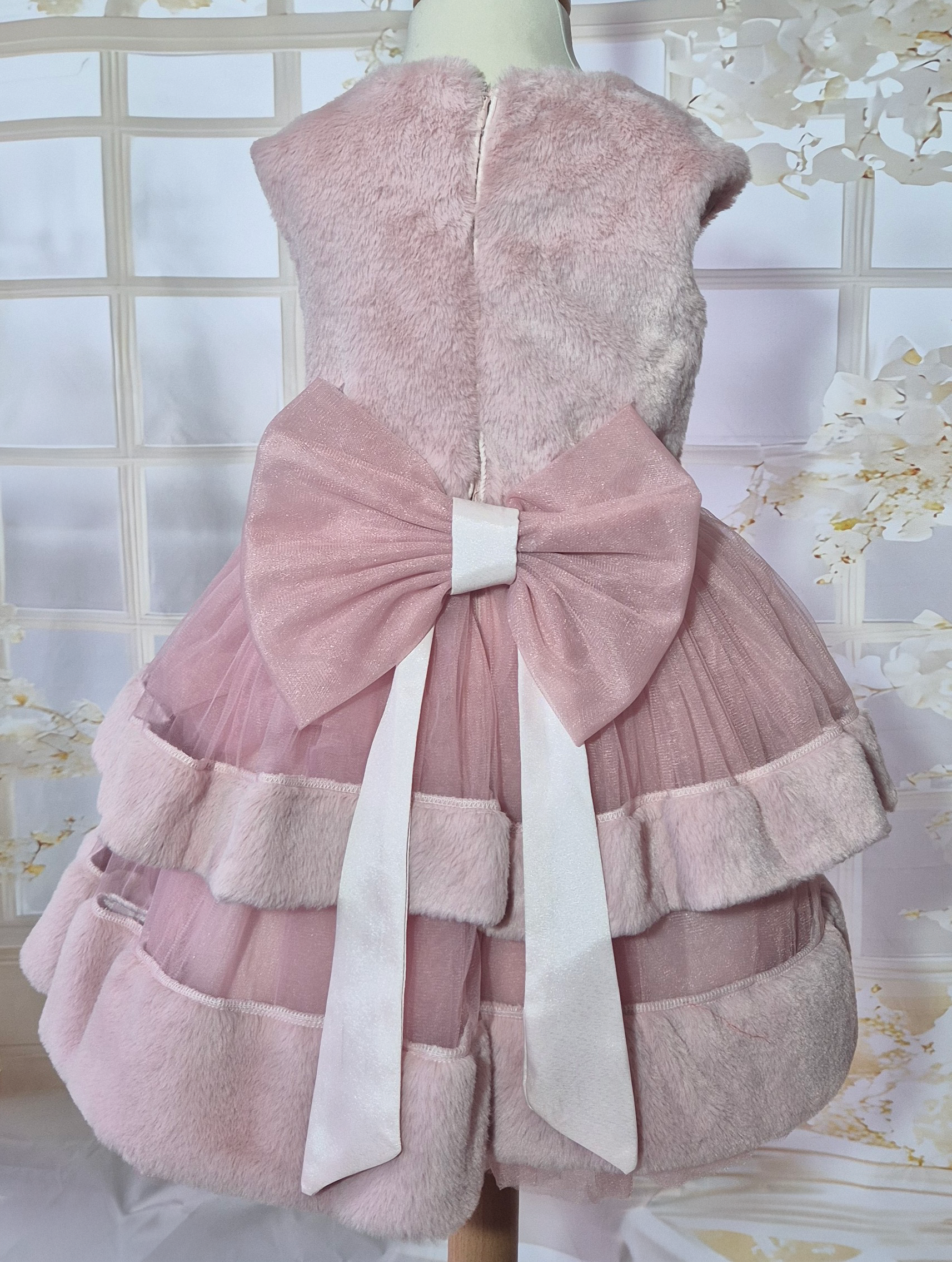 Robe de cérémonie fille avec cœur à sequins et sac assorti Au palais des rêves