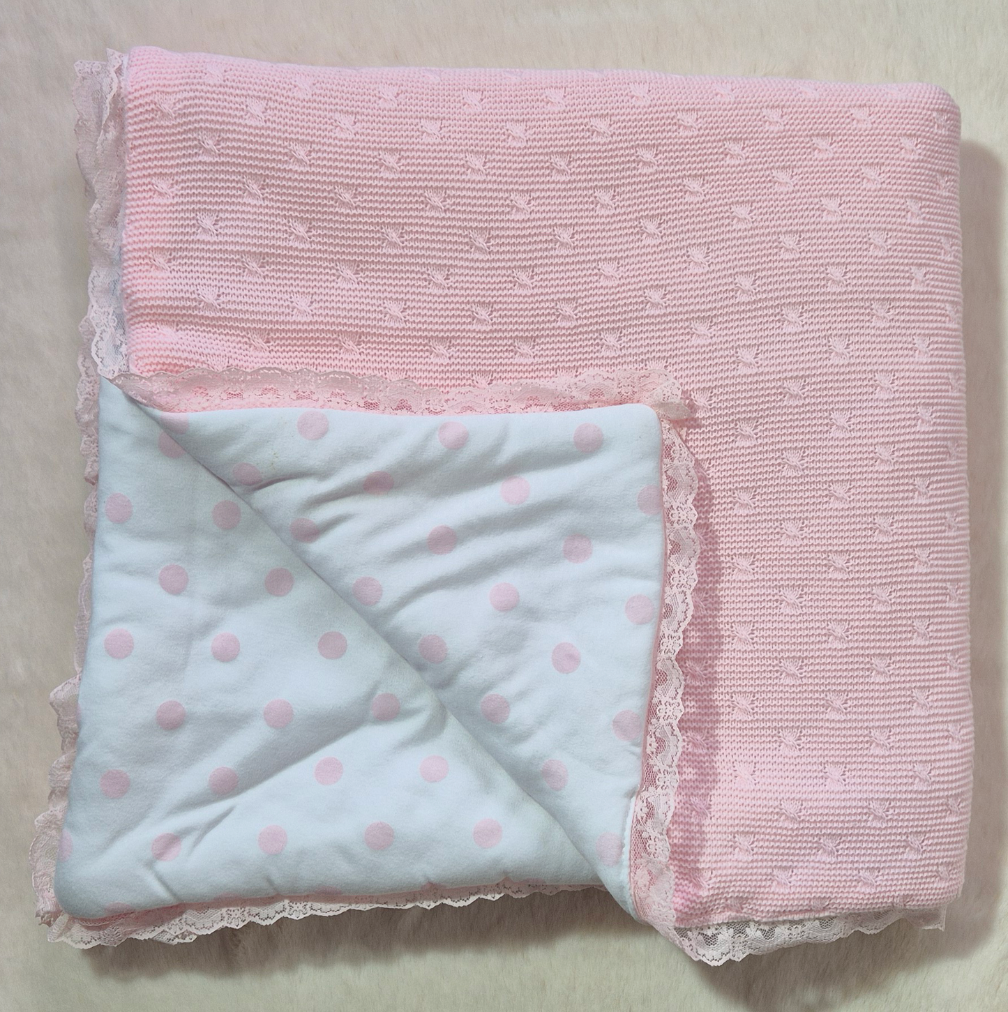 Couverture bébé rose Au palais des rêves