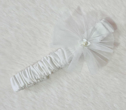 Robe de cérémonie fille avec broderies et tulle + serre-tête assorti Au palais des rêves