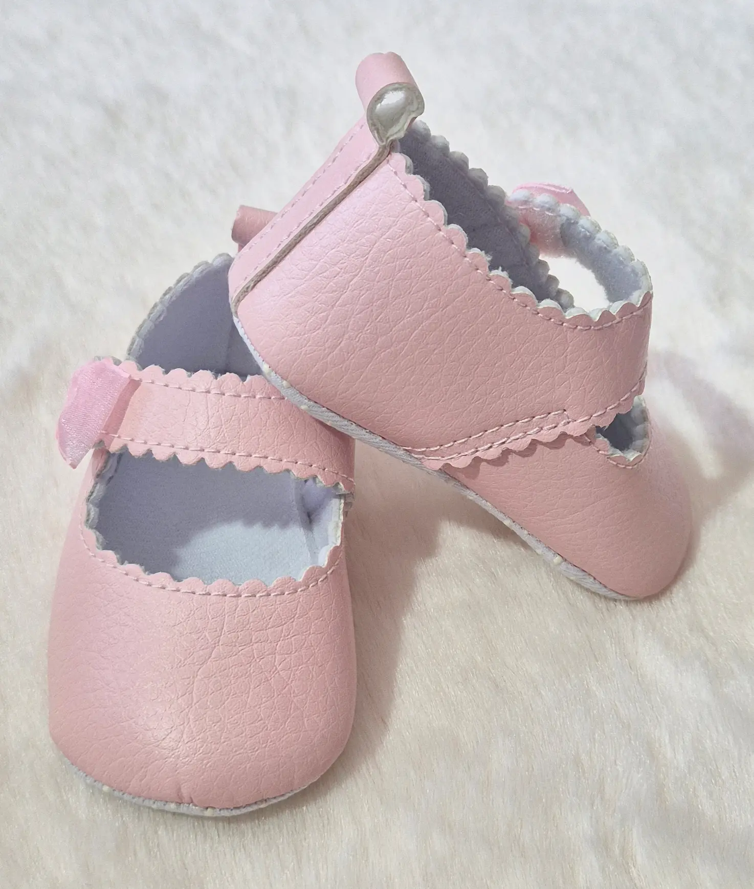 Chaussures bébé fille souples roses ou blanches Au palais des rêves