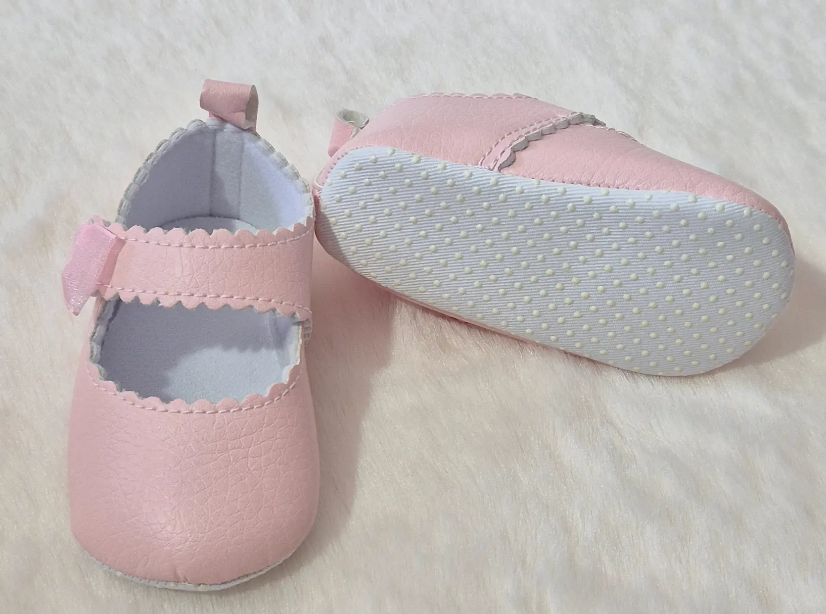 Chaussures bébé fille souples roses ou blanches Au palais des rêves