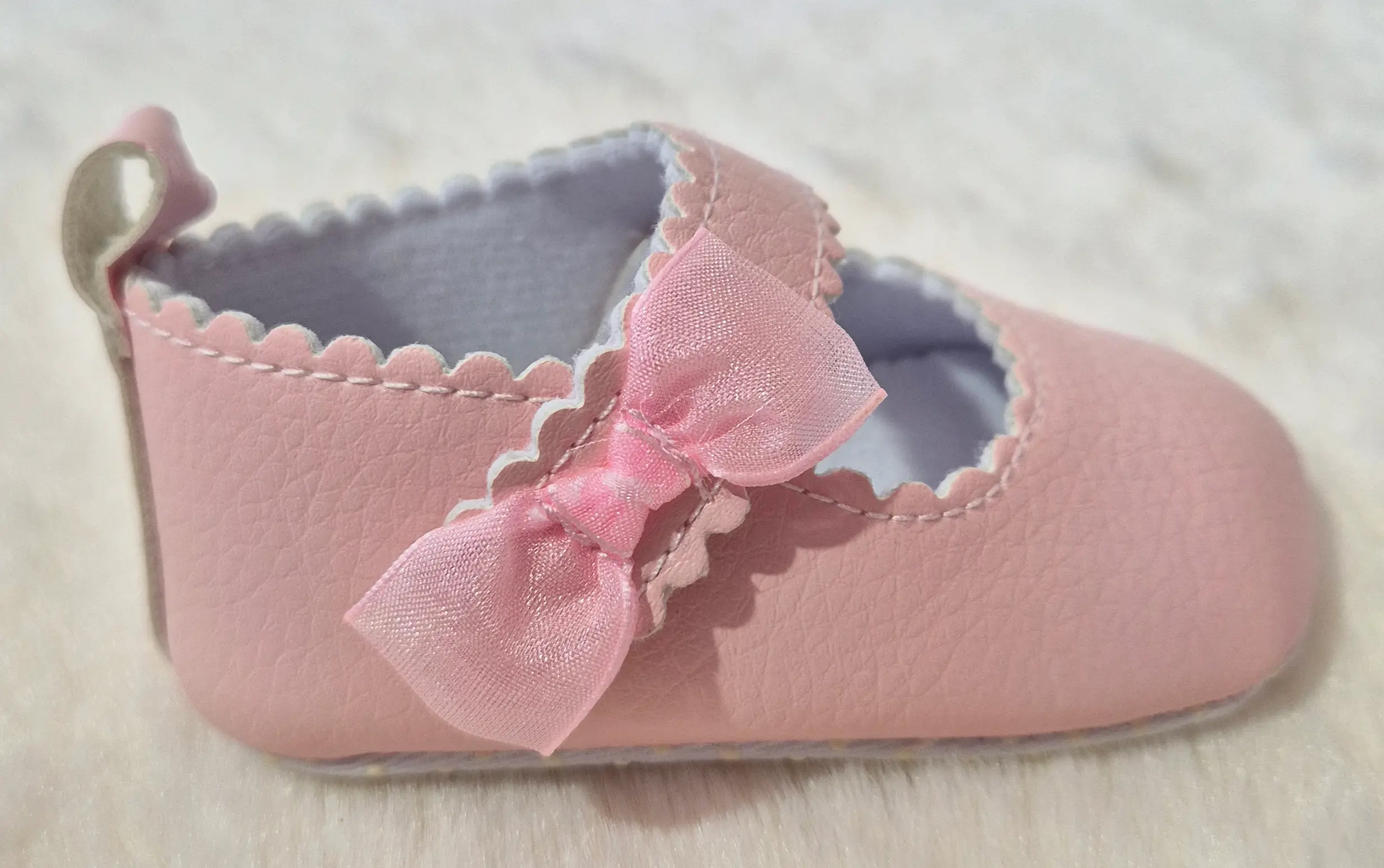 Chaussures bébé fille souples roses ou blanches Au palais des rêves