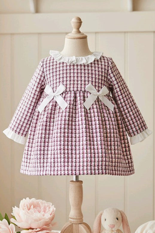 Robe bébé fille élégante à carreaux
