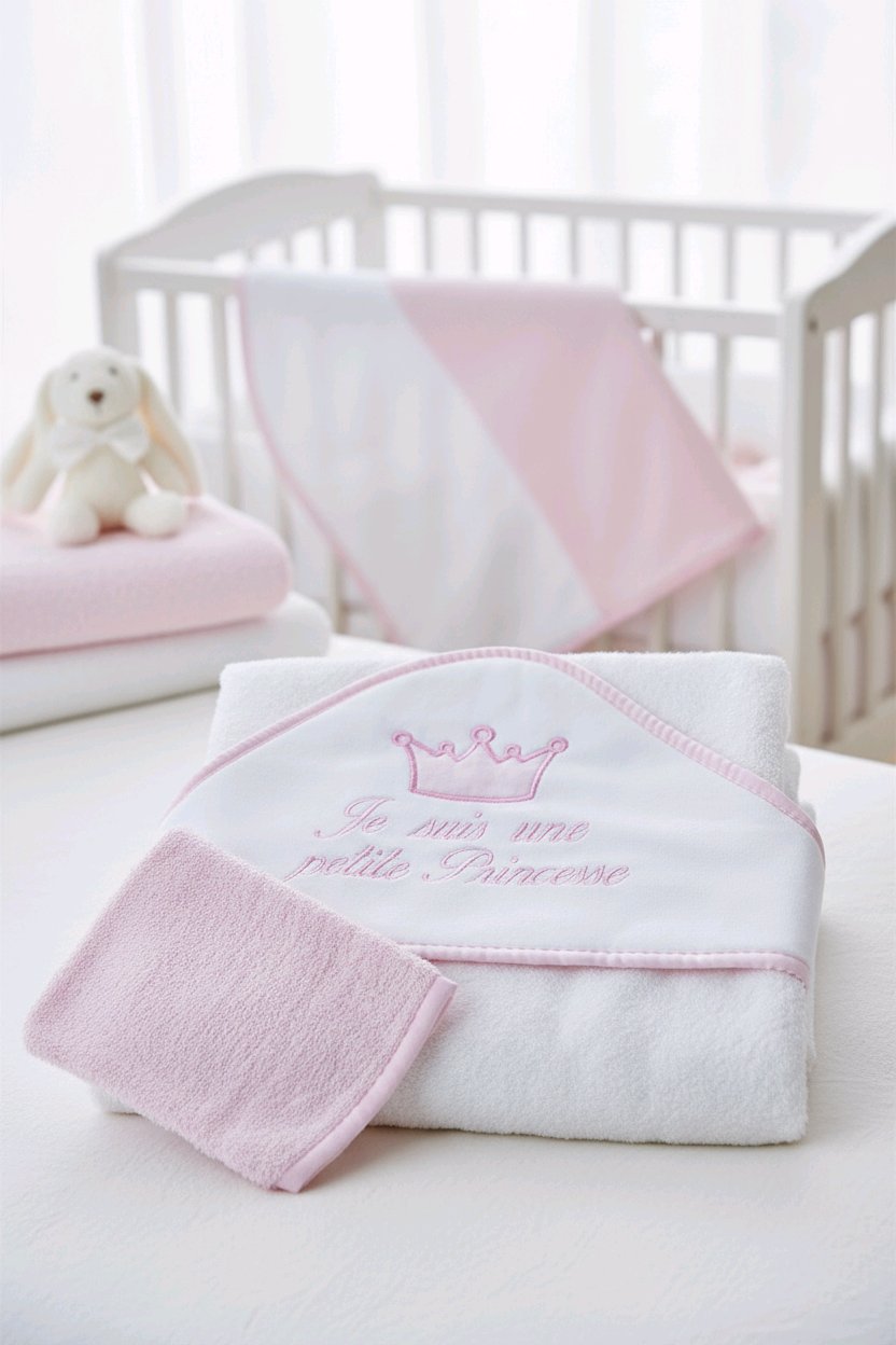 Parure de bain bébé “Petit Prince / Petite Princesse”