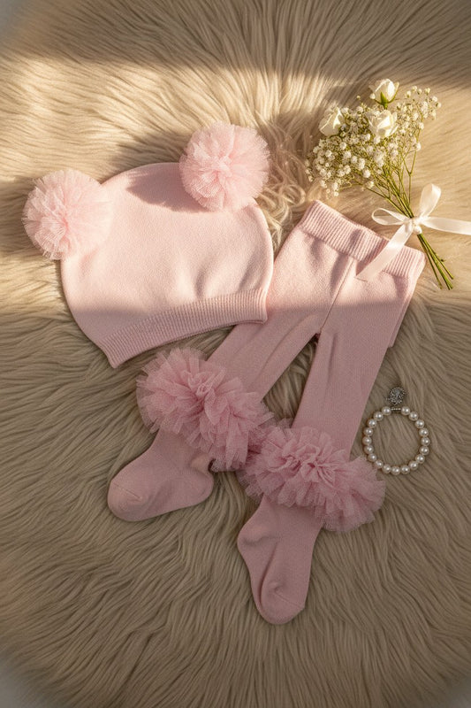 Coffret Bonnet & Collants Bébé tulle