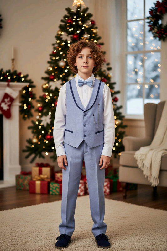 Costume garçon bleu 5 pièces