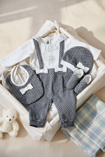 Ensemble bébé “Petit Prince Gris” – 5 pièces